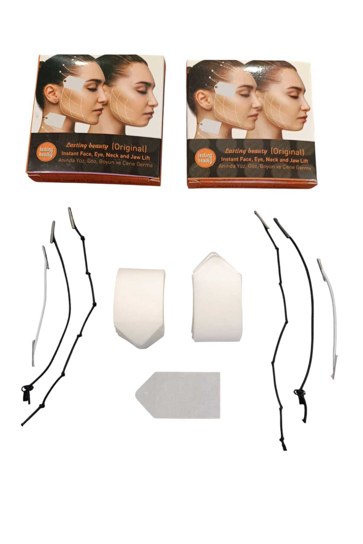 lasting beauty 80 ADET Yüz Gerdirme Kırışıklık Oluşumunu Engelleme Bandı Yüz Germe Kaş Germe Boyun Germe Bantı
