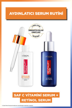 L'Oreal Paris Revitalift Clinical %12 Saf C Vitamini Aydınlatıcı Serum & Revitalift Lazer Saf Retinol Gece Serumu