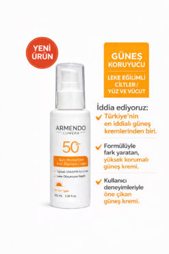 ARMENDO LUMERA Yeni Nesil Geliştirilmiş Formül Spot SPF 50+ Leke Karşıtı Güneş Kremi