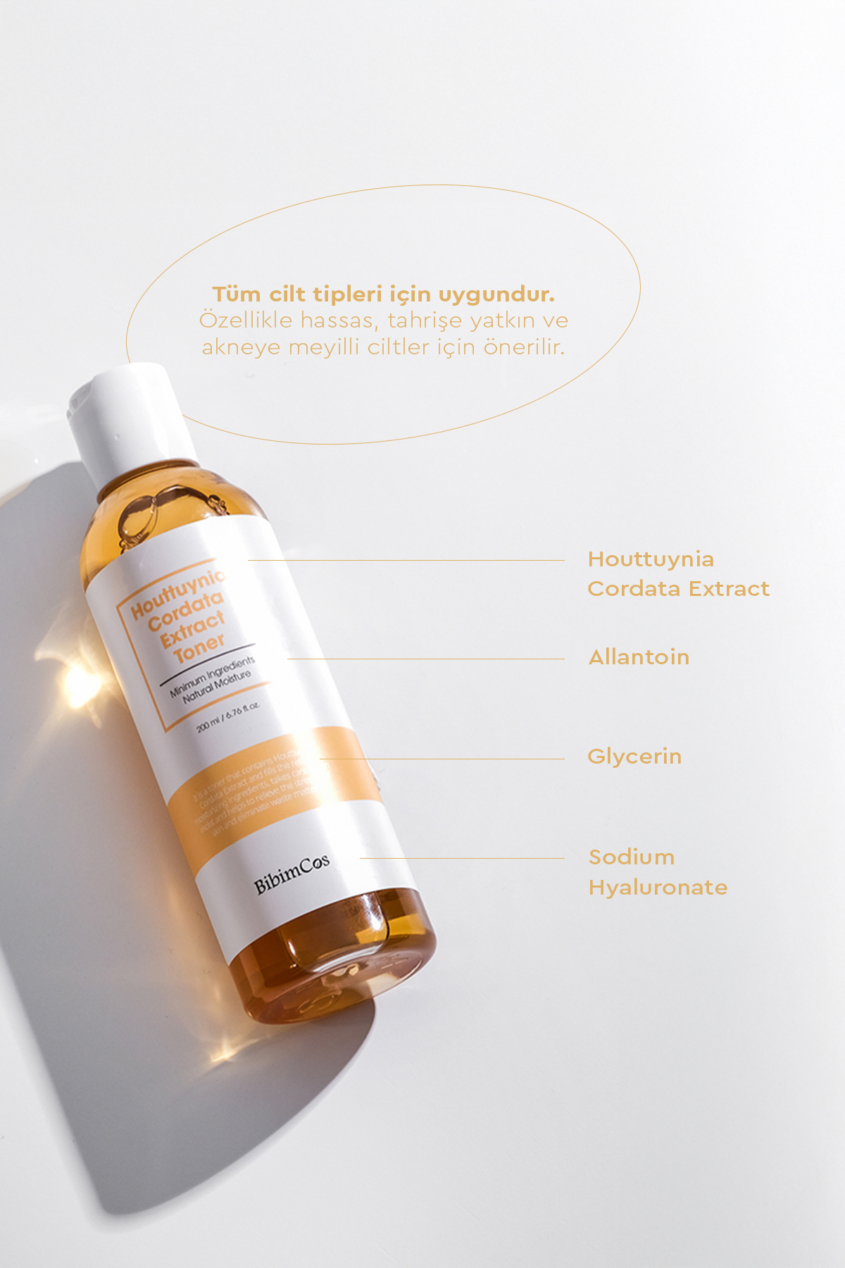 Bibimcos Houttuynia Cordata Extract Toner 200 ml – Arındırıcı Tonik - Görsel 2