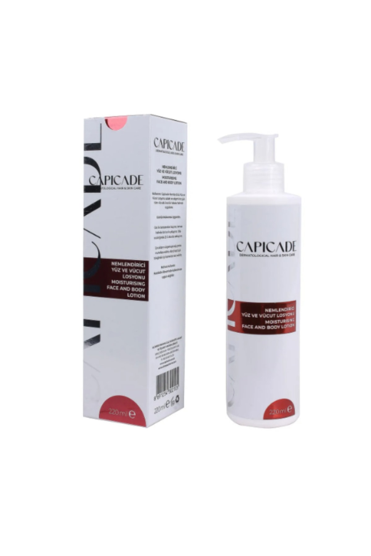 Capicade Nemlendirici Yüz Ve Vücut Losyonu 220 Ml Moısturısıng Face And Body Lotıon 220 Ml
