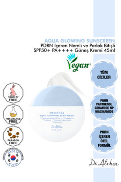 Dr. Althea PDRN İçeren Nemli ve Parlak Bitişli Aqua Glowing Güneş Kremi Spf50+ Pa++++ 50ml