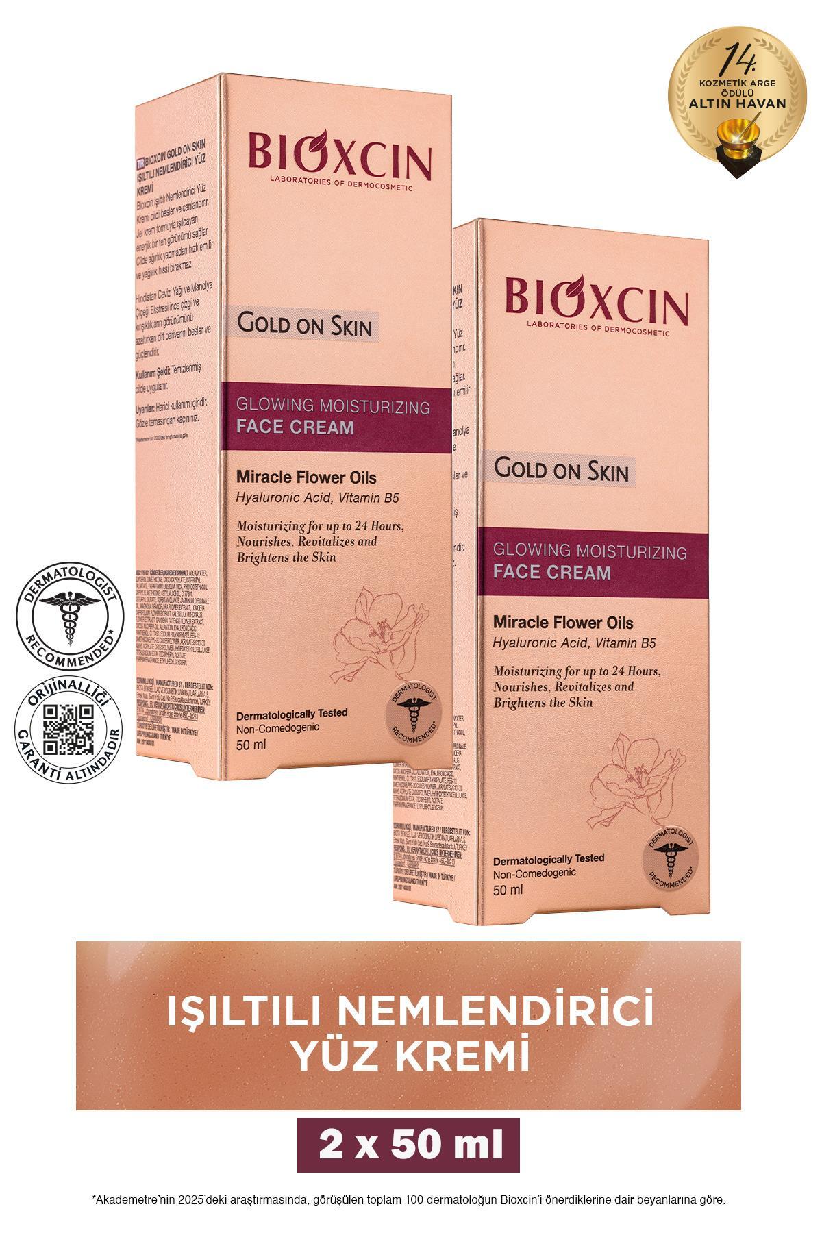 Bioxcin Gold On Skin Işıltılı Nemlendirici Yüz Kremi 50 ml 2 Adet