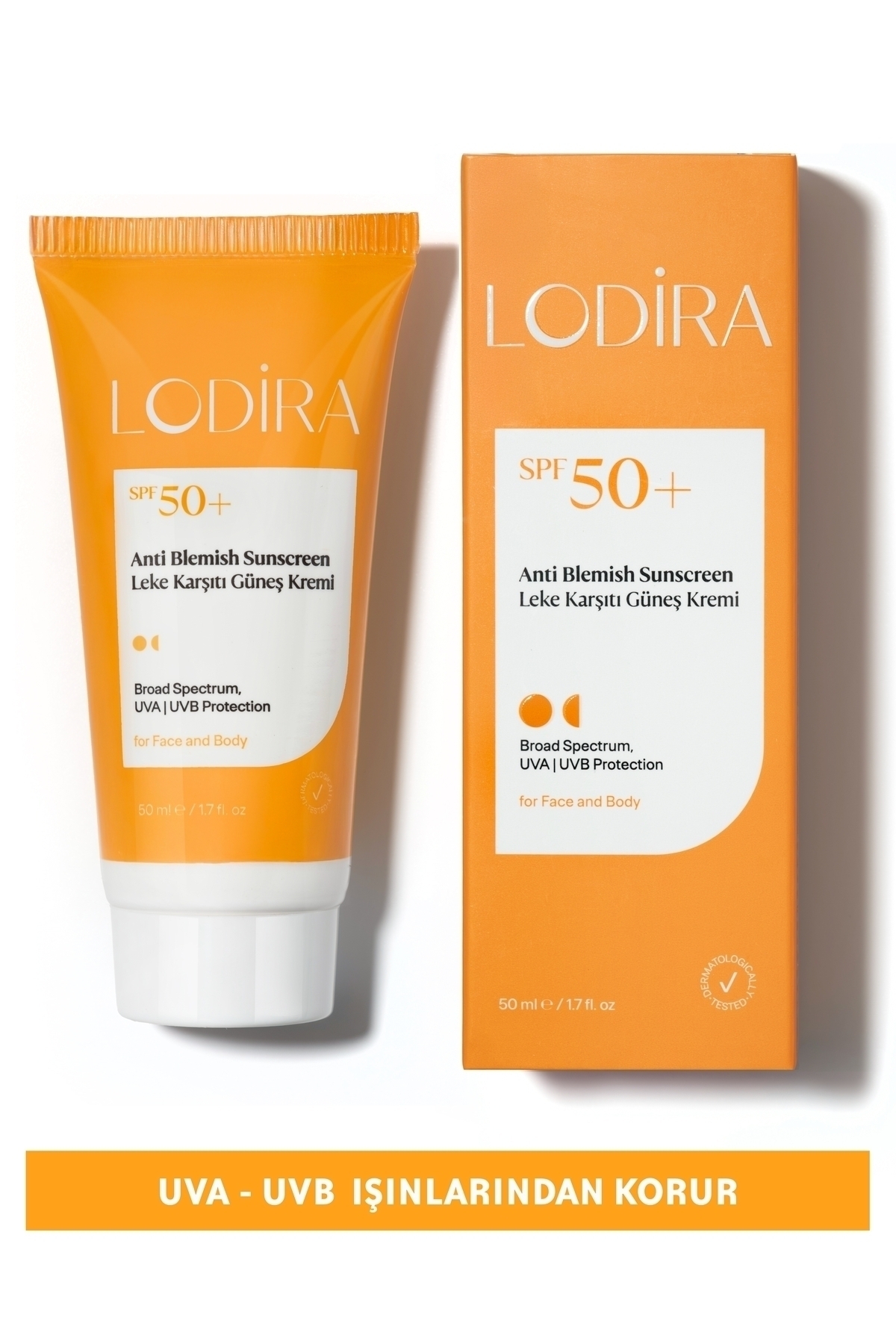 Lodira Cosmetic Leke Karşıtı, Glutatyonlu, Yüksek Korumalı Spf 50+ Güneş Kremi 50 ml - Görsel 2