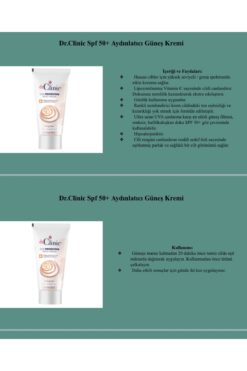 Samira Accessories Dr.clinic aydınlatıcı hafif kapatıcı yüksek korumalı spf +50 güneş kremi 50ml