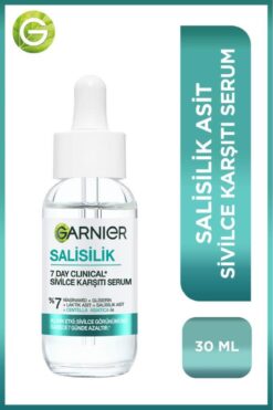 Garnier Salisilik 7 Day Clinical Sivilce Karşıtı Serum 30ML, (7% Niasinamid, Gliserin, Laktik Asit) , Vegan