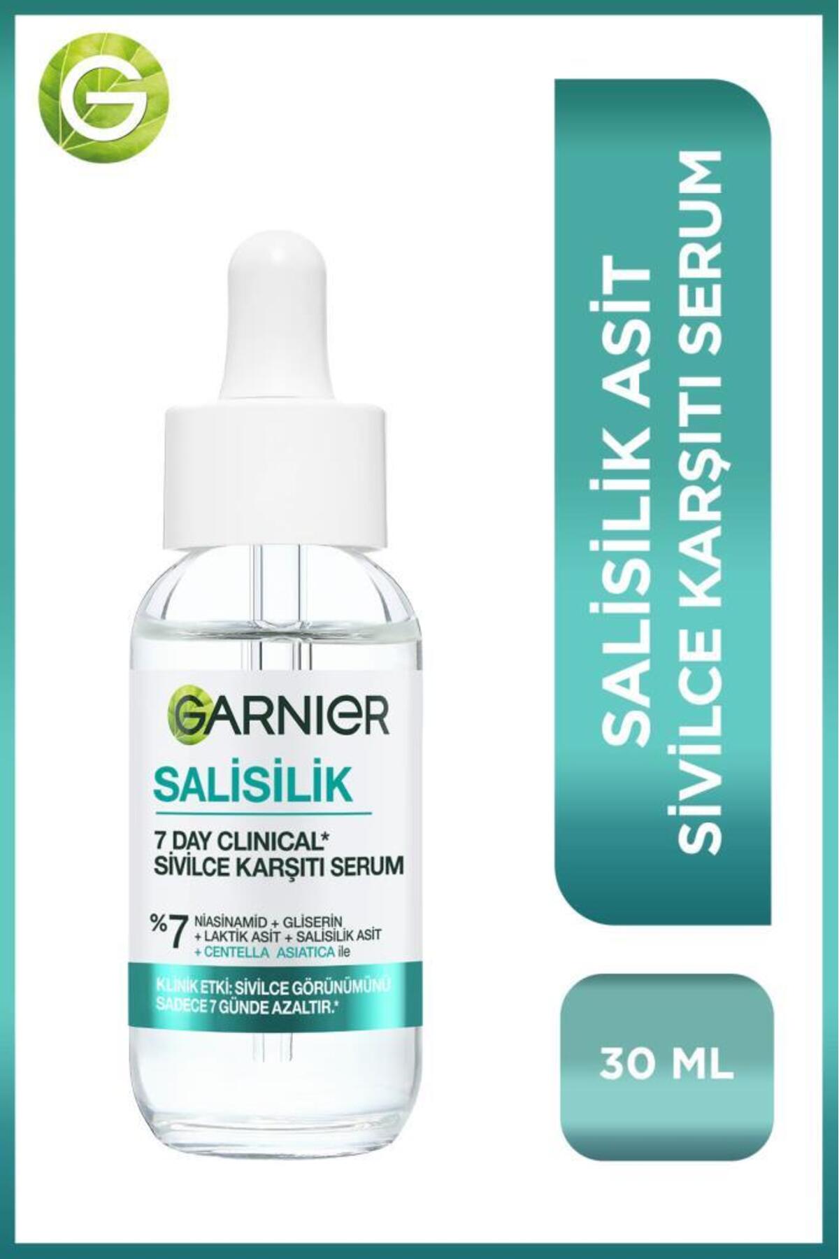 Garnier Salisilik 7 Day Clinical Sivilce Karşıtı Serum 30ML, (7% Niasinamid, Gliserin, Laktik Asit) , Vegan