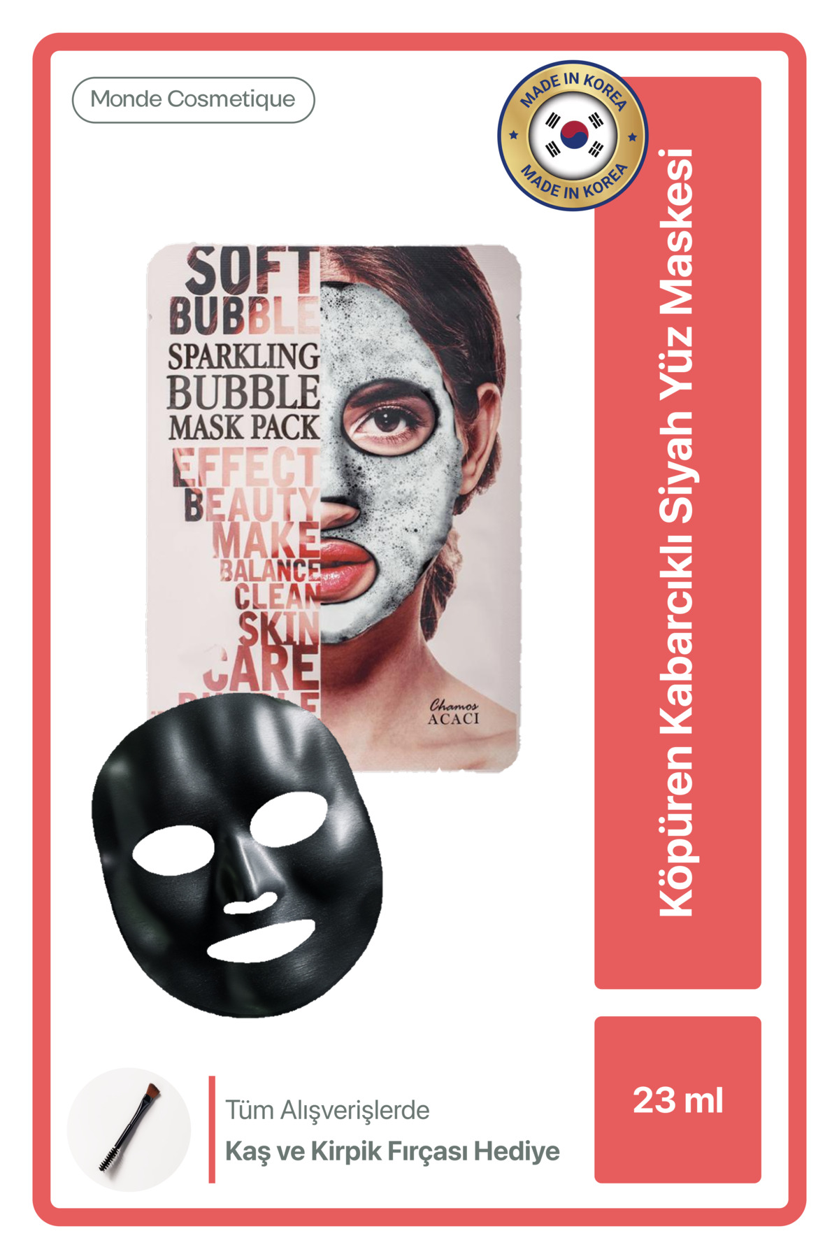 Chamos Köpüren Kabarcıklı Yüz Temizleme Maskesi - Görsel 2