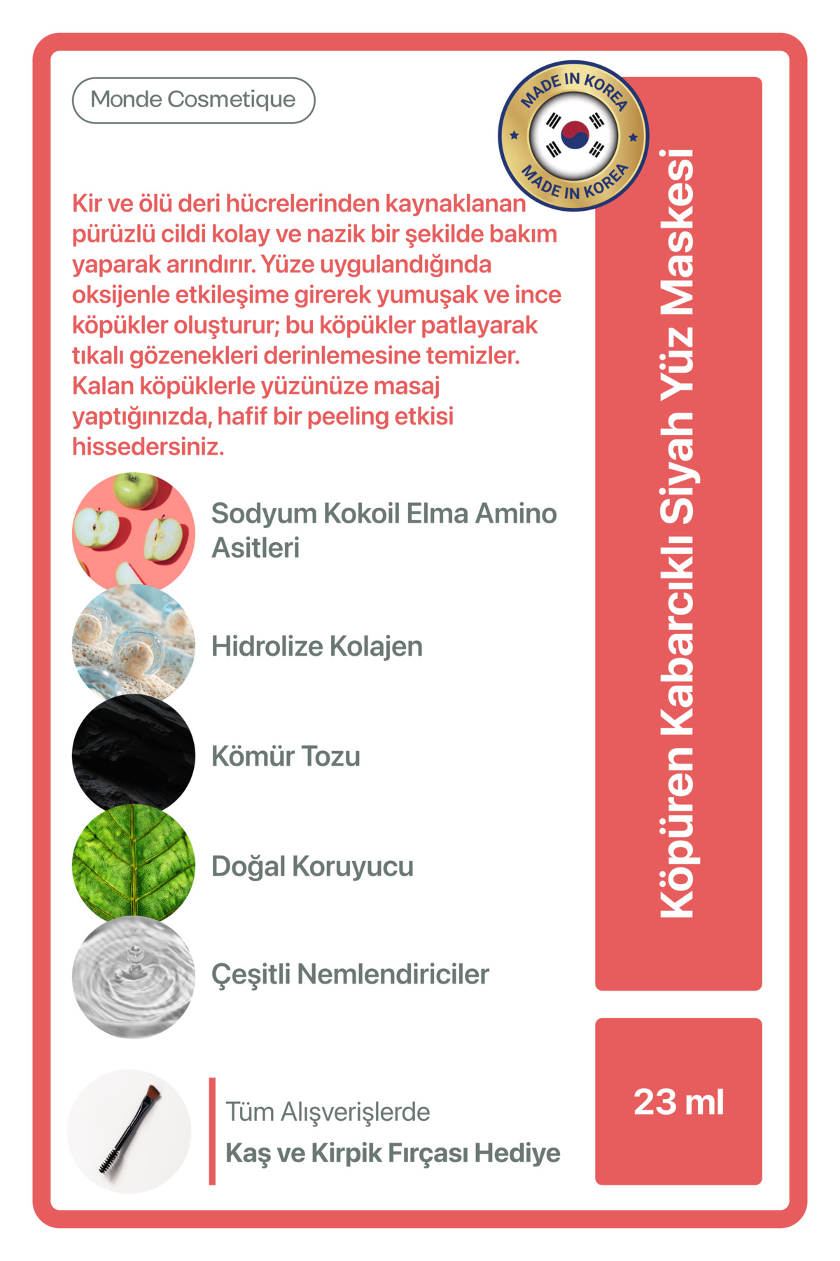 Chamos Köpüren Kabarcıklı Yüz Temizleme Maskesi - Görsel 3