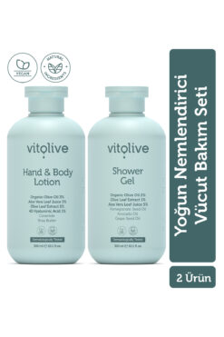 Vitolive Yoğun Nemlendirici Vücut Bakım Seti - Nemlendirici ve Bariyer Destekleyici Vegan (2'li Set)