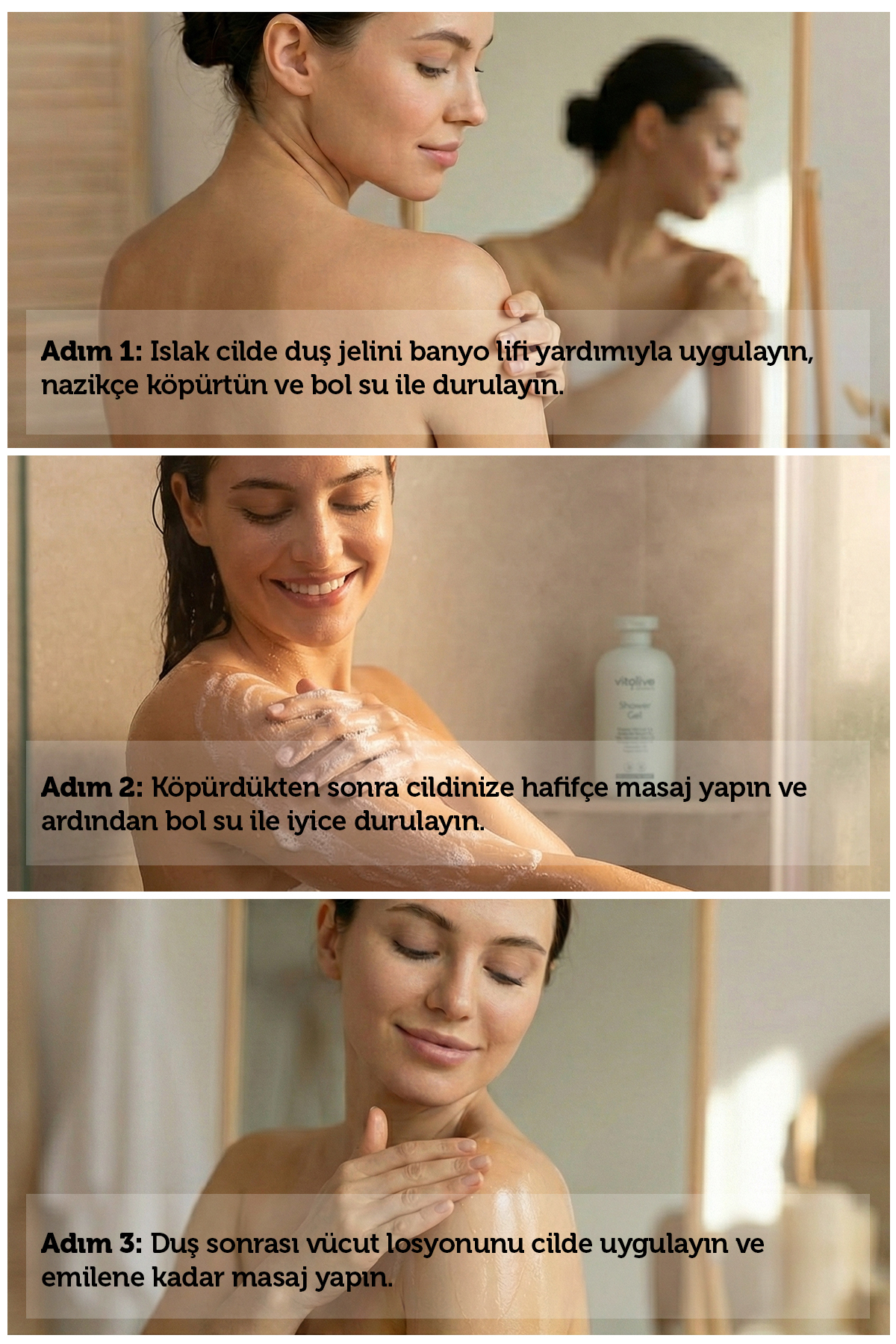 Vitolive Yoğun Nemlendirici Vücut Bakım Seti - Nemlendirici ve Bariyer Destekleyici Vegan (2'li Set) - Görsel 2