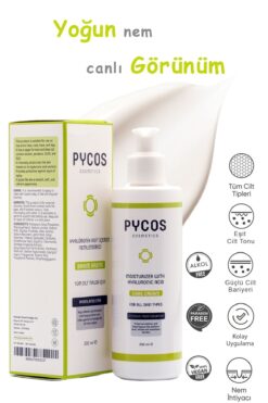 PYCOS COSMETICS Hyalüronik Asit Ve Pantenol B5 Içeren, Nemlendirici Yüz Ve Vücut Cilt Bakım Kremi 200 ml