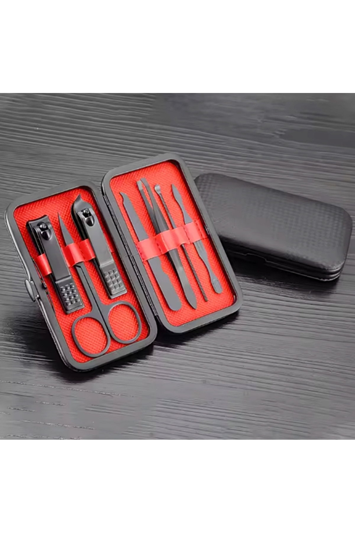 gaman Siyah Çantalı 7 Parça Profesyonel Kişisel Bakım Seti- Manikür&pedikür Set No:4 - Görsel 2