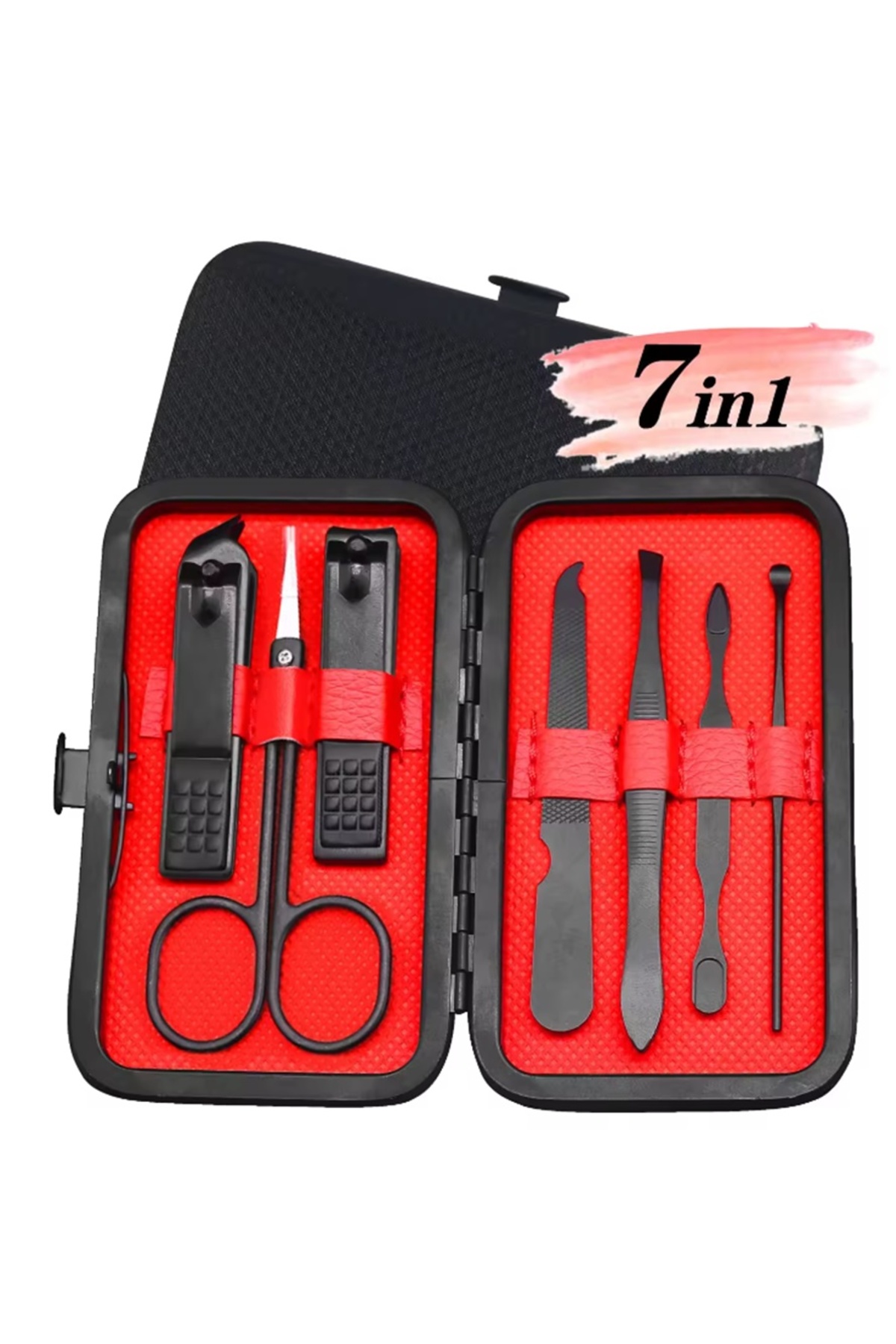 gaman Siyah Çantalı 7 Parça Profesyonel Kişisel Bakım Seti- Manikür&pedikür Set No:4 - Görsel 3