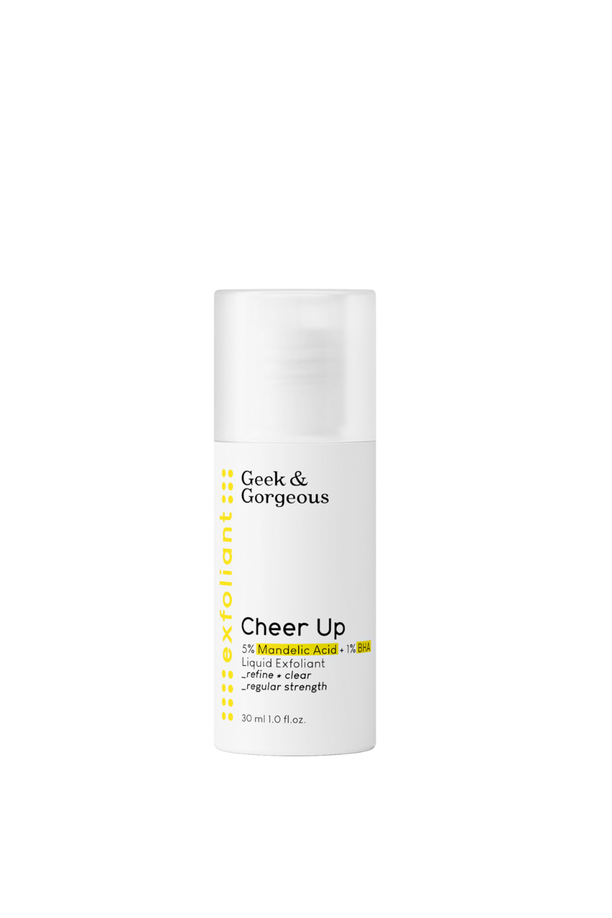 GEEK & GORGEOUS Cheer Up %1 Salisilik Asit & %5 Mandelik Asit Peeling Tonik – Akne, Siyah Nokta ve Yağlanma Karşıtı