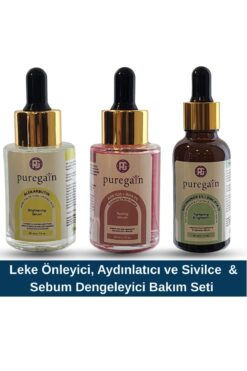 PUREGAIN Alpha Arbutin Serum + AHA BHA + Niacinamide Serum - Leke Karşıtı, Gözenek Sıkı, Cilt Tonu Eşit