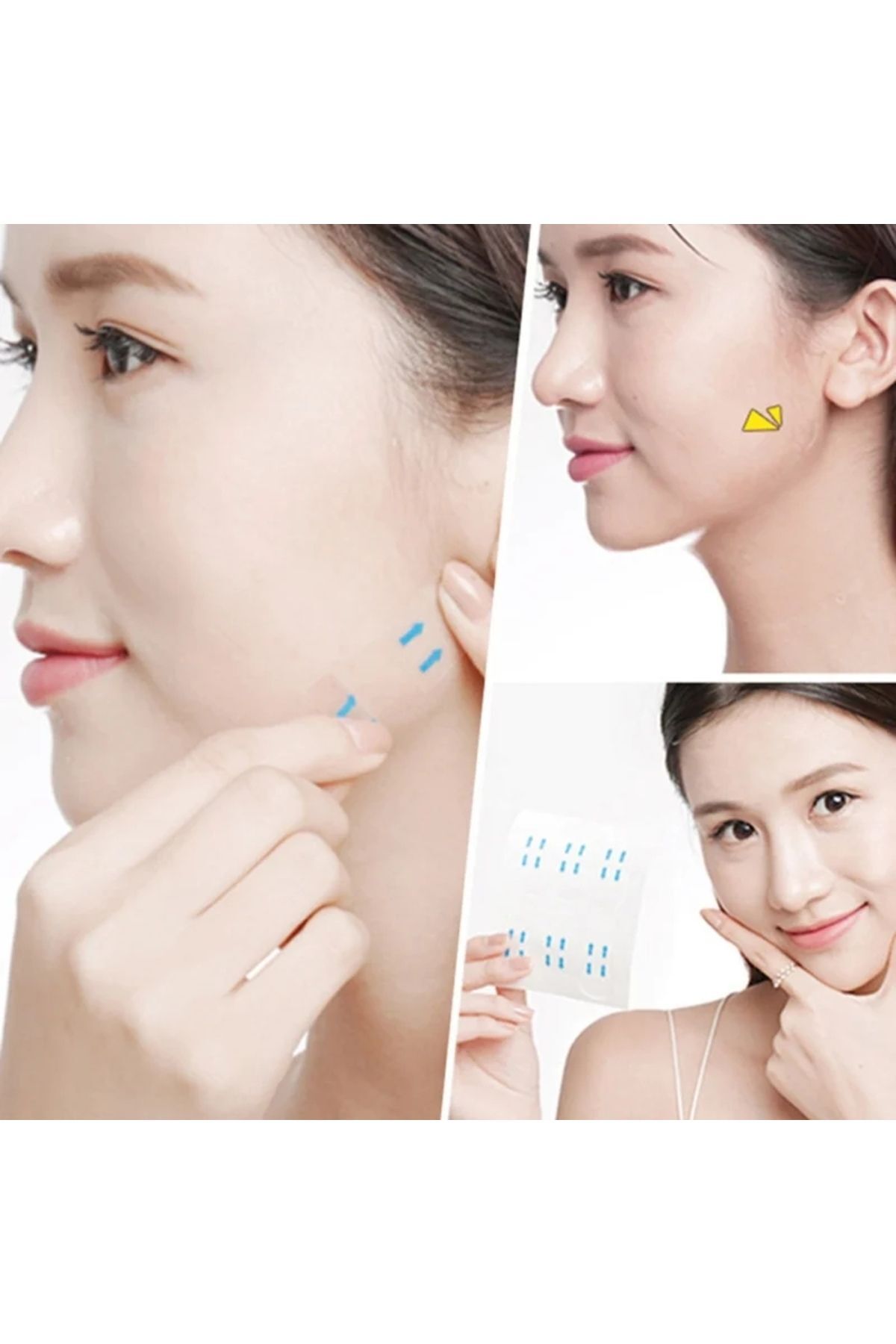 LOVYCO Anında Etkili Yüz Boyun Kaş Gerdirme Bant Dodo Label Germe Bant Boyun Yüz Gerici Bant 4 ADET - Görsel 2