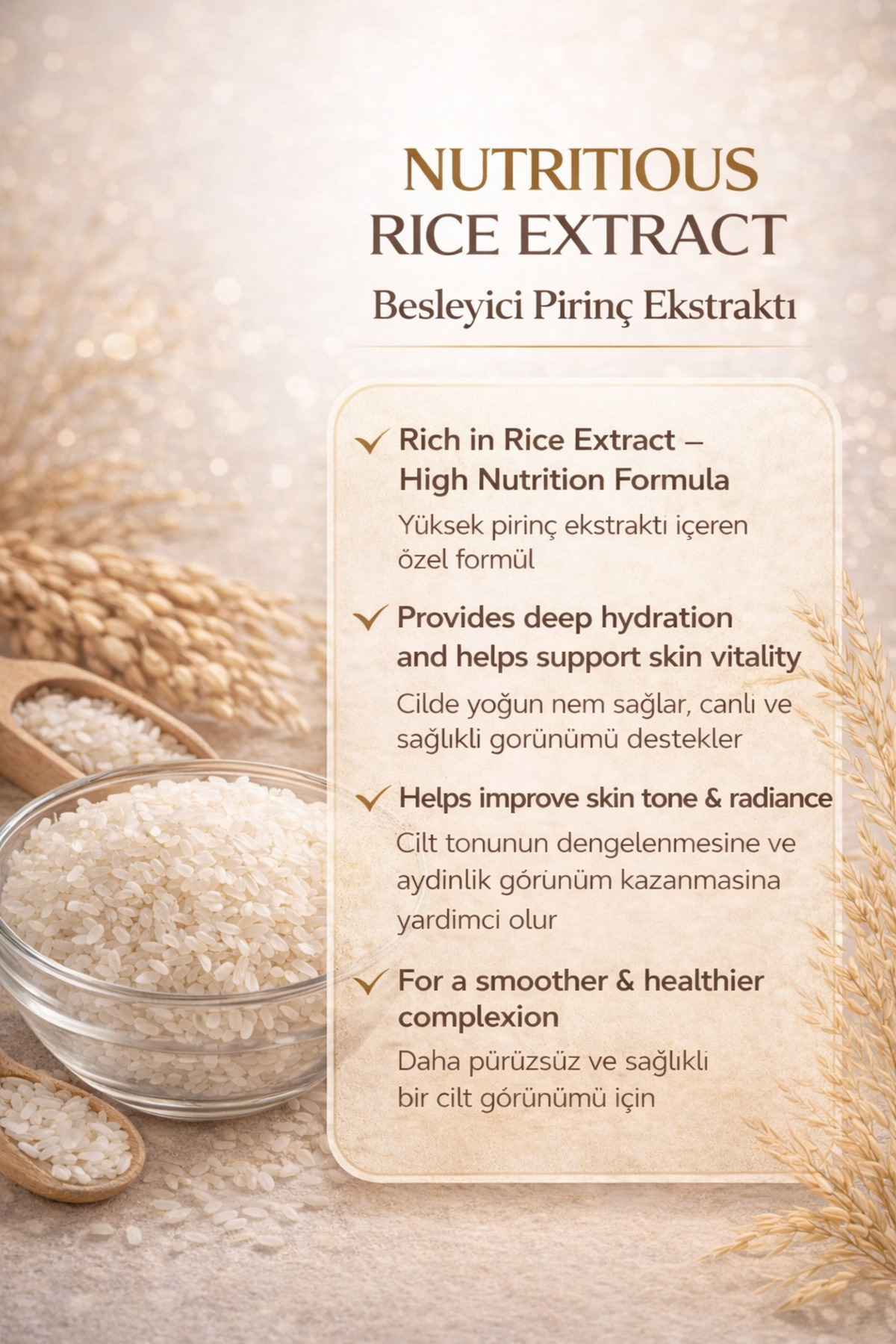 Rein Glatt Cosmetic Pirinç Mayası Beyazlatıcı Aydınlatıcı Leke Karşıtı Nemlendirici Tonik - Görsel 3