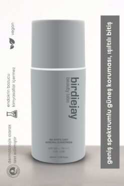 Birdiejay Mineral Filtreli Güneş Kremi Spf 50 | Beyazlık Yapmayan, 50ml, Şeffaf