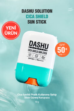 Dashu Cica İçerikli, Pratik, Stick Güneş Koruyucu Solution Cica Shield Sun Stick SPF 50+ PA++++