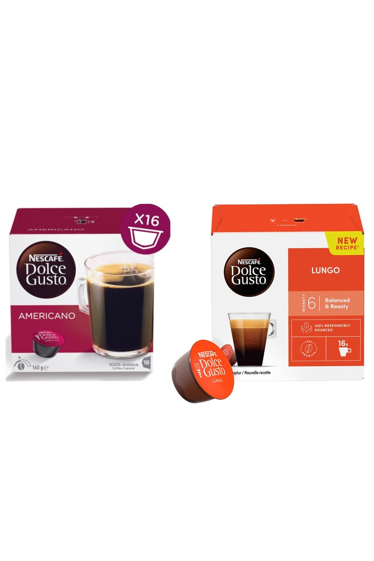 Nescafe dolce Americano 16 li+Lungo 16 li kapsül kahve