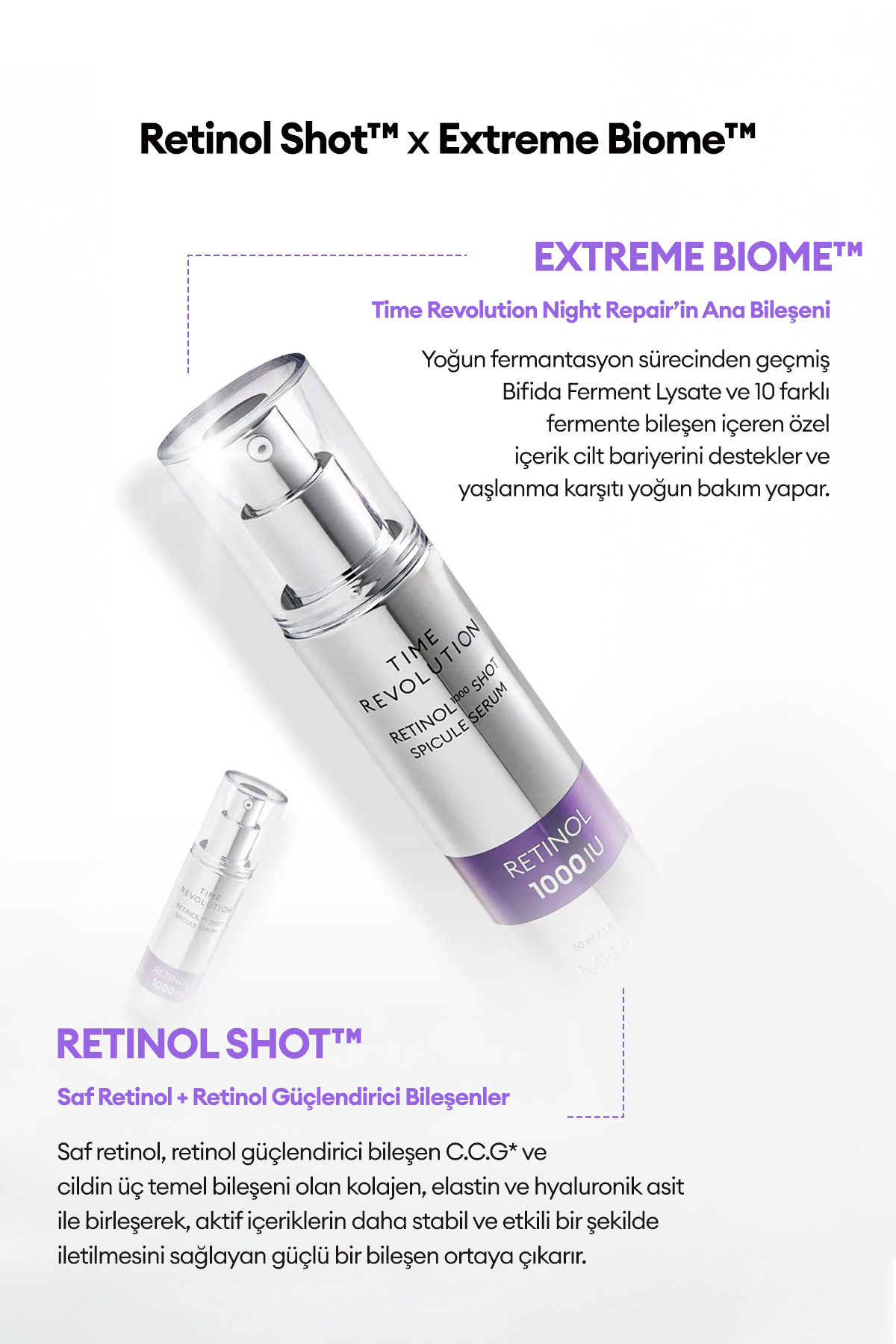 Missha Kırışıklık ve Gözenek Karşıtı Retinol Serum Time Revolution Retinol 1000 Shot Spicule Serum - Görsel 3