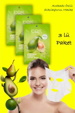Uniquem 3 Adet Avokado Meyan Kökü Özlü Sıkılaştırıcı Yüz Maskesi Avocado Paper Mask Xlm144