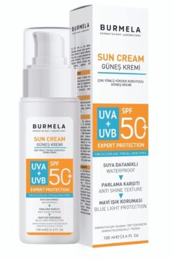 BURMELA Spf + 50 Tüm Ciltler için Mineralli Yüz ve Vücut Güneş Kremi 100 ml