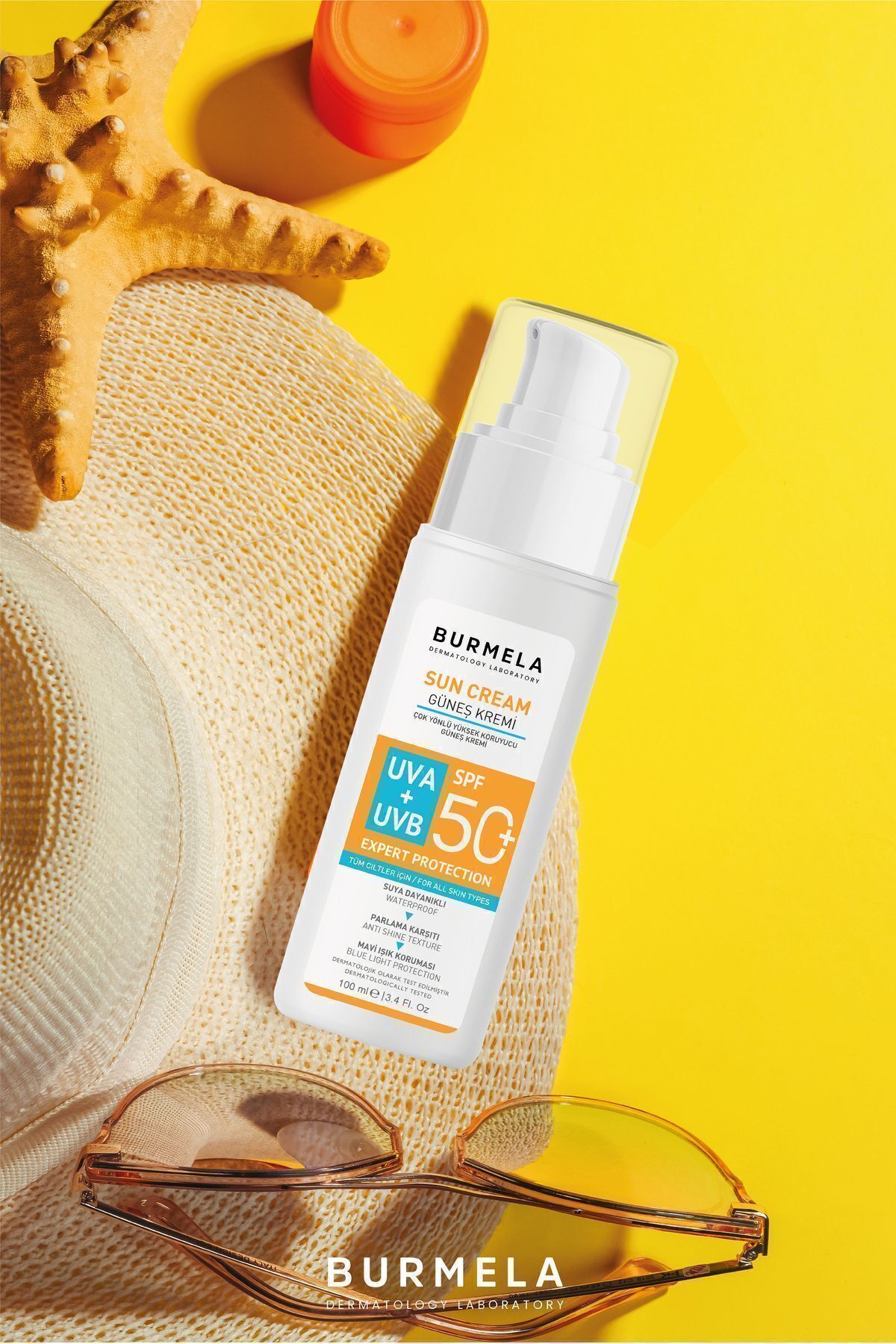 BURMELA Spf + 50 Tüm Ciltler için Mineralli Yüz ve Vücut Güneş Kremi 100 ml - Görsel 3