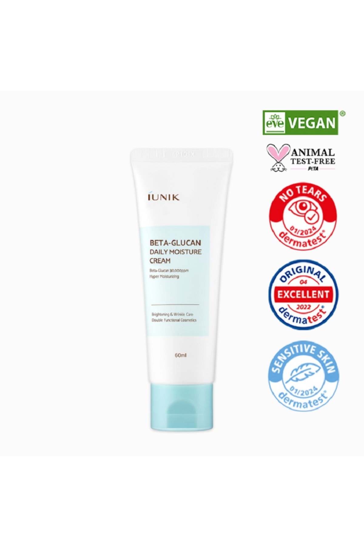 iUNIK Beta-Glucan Daily Moisture Cream – Vegan, Hafif ve Yapışkanlık Bırakmayan Derin Nemlendirici Krem