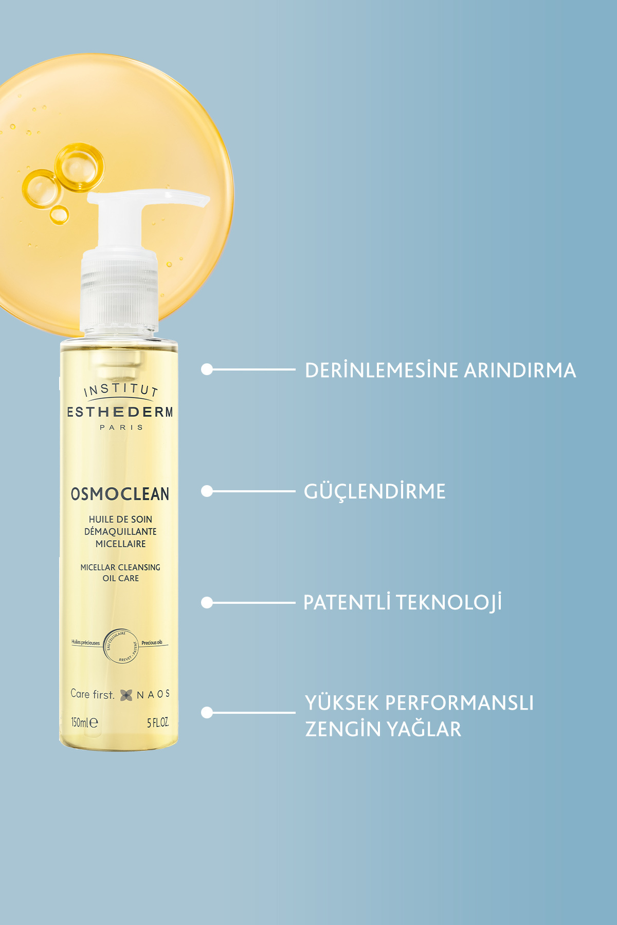 Institut Esthederm Arındırıcı Cilt Temizleme Seti: Cilt Temizleme Yağı ve Pürüzsüzleştirici Etkili Temizleyici - Görsel 2