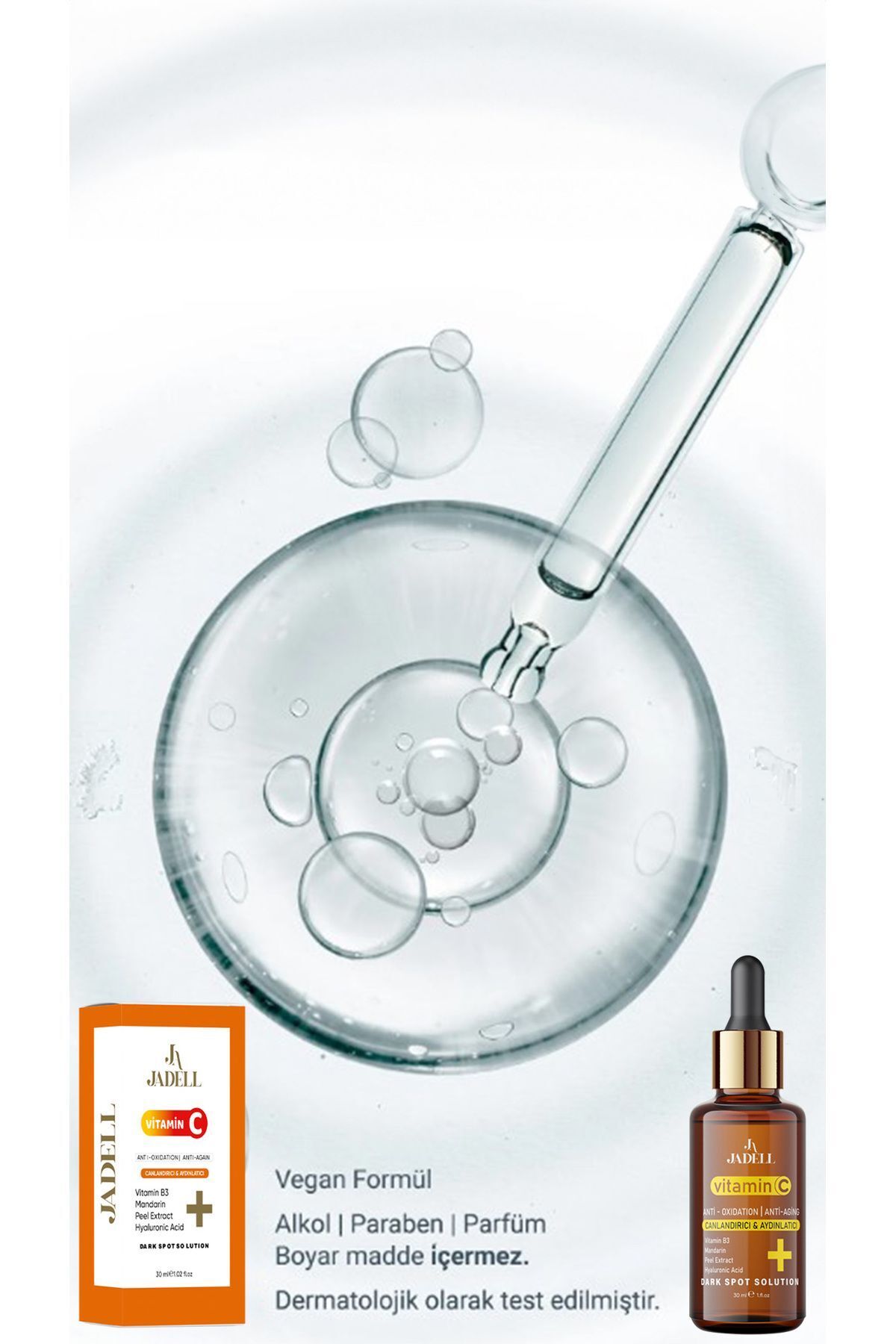 JADELL Vitamin C Hyaluronic Acid Canlandırıcı&aydınlatıcı Özellikli Yaşlanma Karşıtı Serum 30 ml - Görsel 3