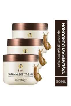 Wrınkless Snail Cream Salyongoz Özlü Yaşlanma Karşıtı Dolgunlaştırıcı Krem 3'lü Paket