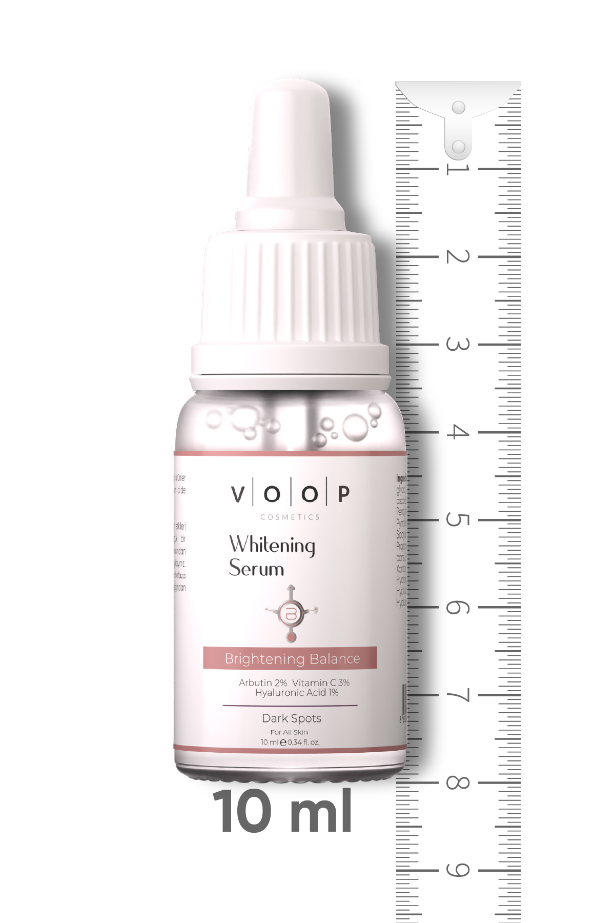 VOOP Whitening Ton Eşitleyici Mini Beyazlatıcı Serum 10 ml | %2 Arbutin, %3 Vitamin C, %1 Hyaluronik Asit