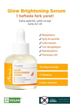 Ariul 7 days Glow Brightening Serum 20ml - & Ton Eşitleyici %5 Niasinamid Vegan Serum