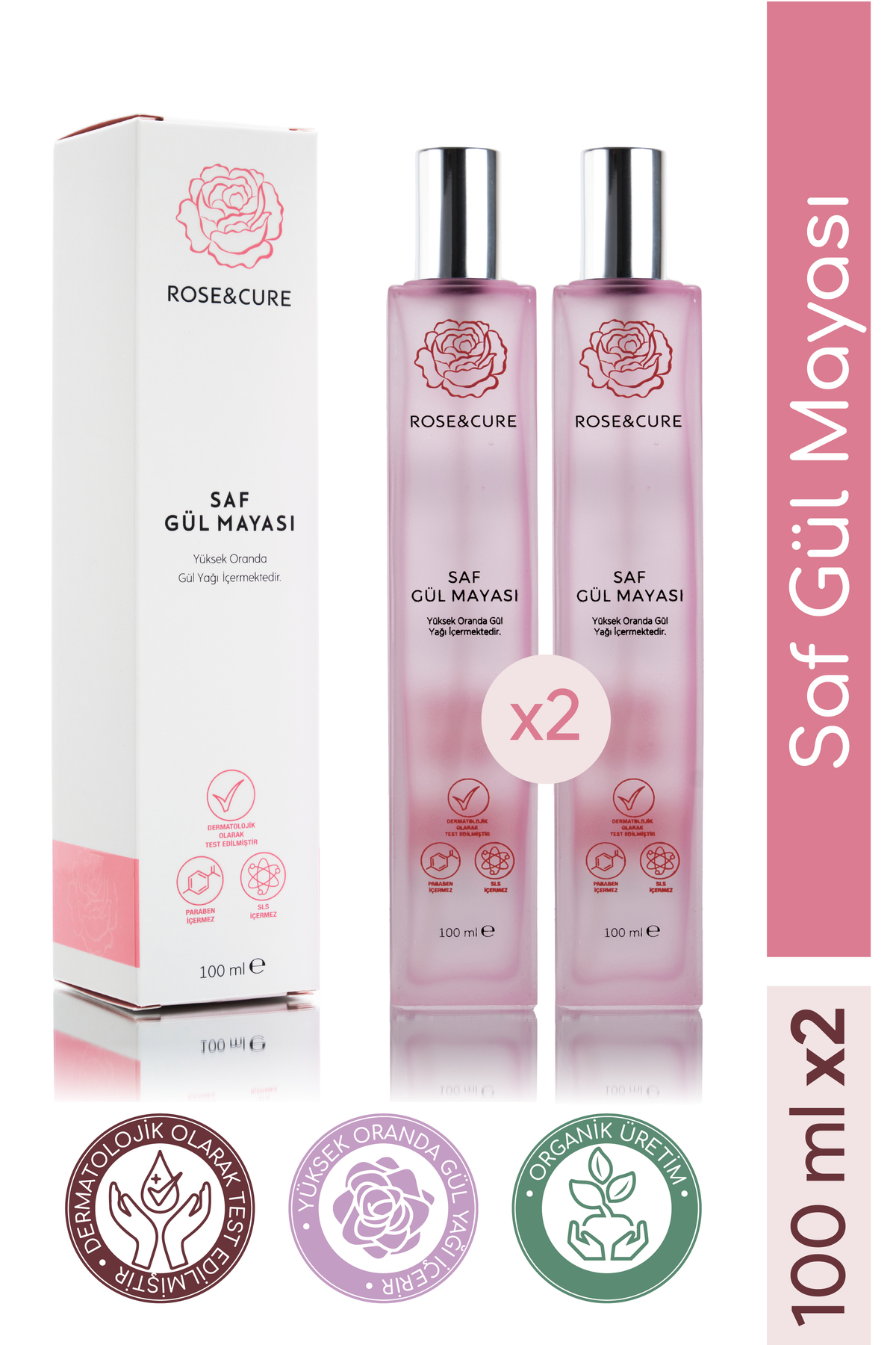 Rose and Cure Saf Gül Mayası 100 ml X 2