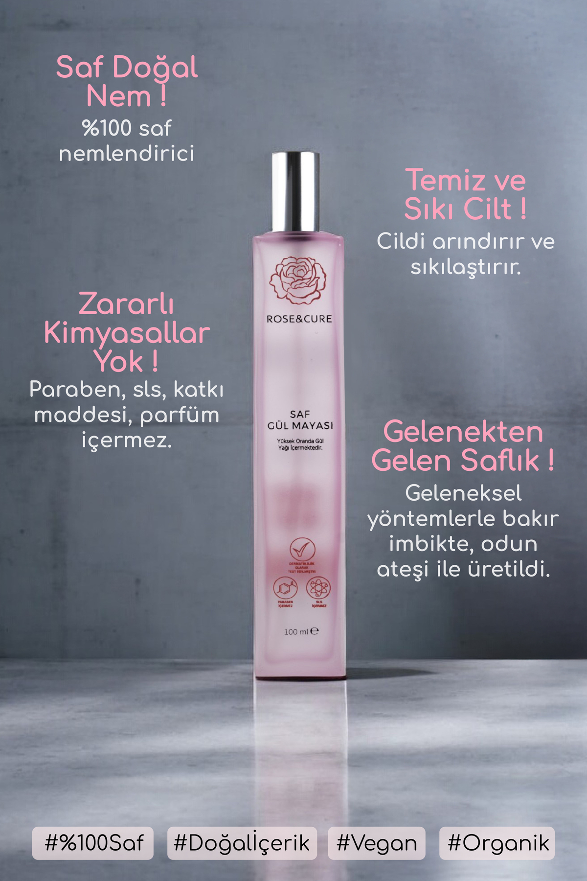 Rose and Cure Saf Gül Mayası 100 ml X 2 - Görsel 2