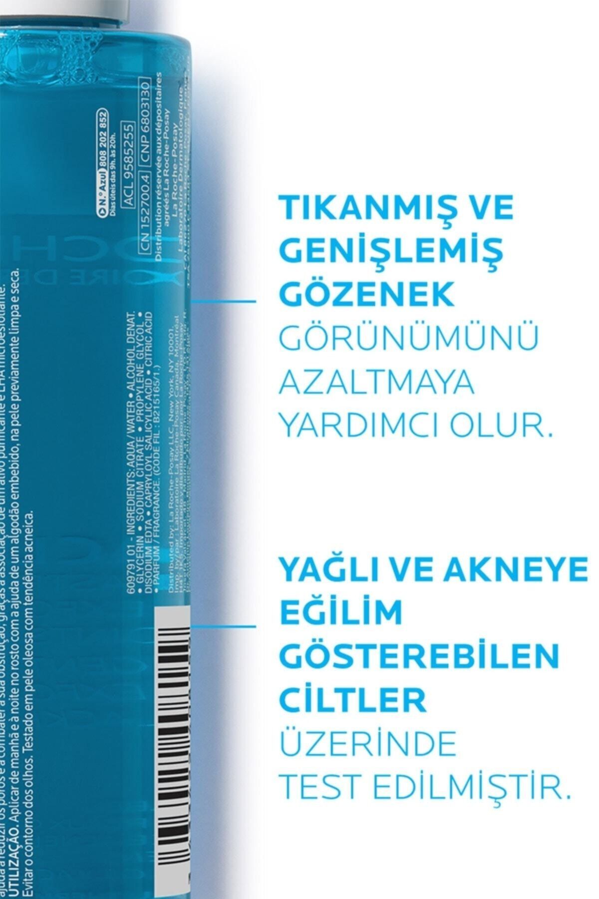 La Roche Posay Yağlı/Akneye Eğilim Gösteren Ciltler Ciltler Gözenek Sıkılaştırıcı Mikro Soyucu Tonik 200.Ml. - Görsel 3