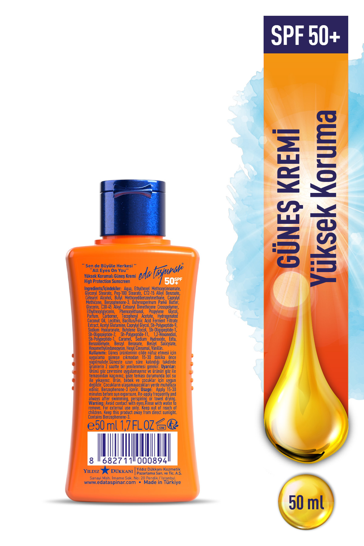 Eda Taşpınar Seyahat Boy Yüksek Korumalı Güneş Kremi Spf50+ - 50 ml - Görsel 2