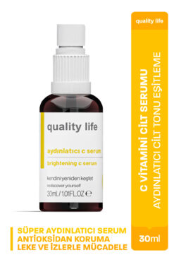 Quality Life C Vitamini Serum Leke Karşıtı Giderici Askorbik Asit C Vit Yüz ve Cilt