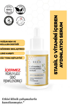 BEE'O Propolisli & Arı Sütlü C Vitaminli Aydınlatıcı Serum 30 ml