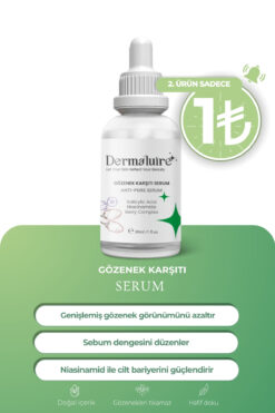 Dermaluire Siyah Nokta Ve Sivilce Karşıtı, Gözenek Sıkılaştırıcı Serum ( Salicylic Acid, Niacinamide ) - 30ml