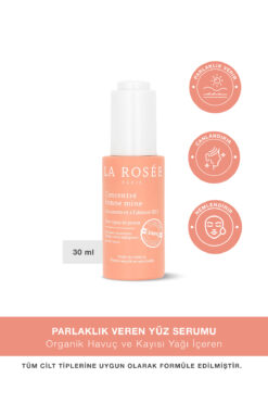 La Rosee Paris PARLAKLIK VEREN YÜZ SERUMU Organik Havuç ve Kayısı Özü İçeren 30 mL