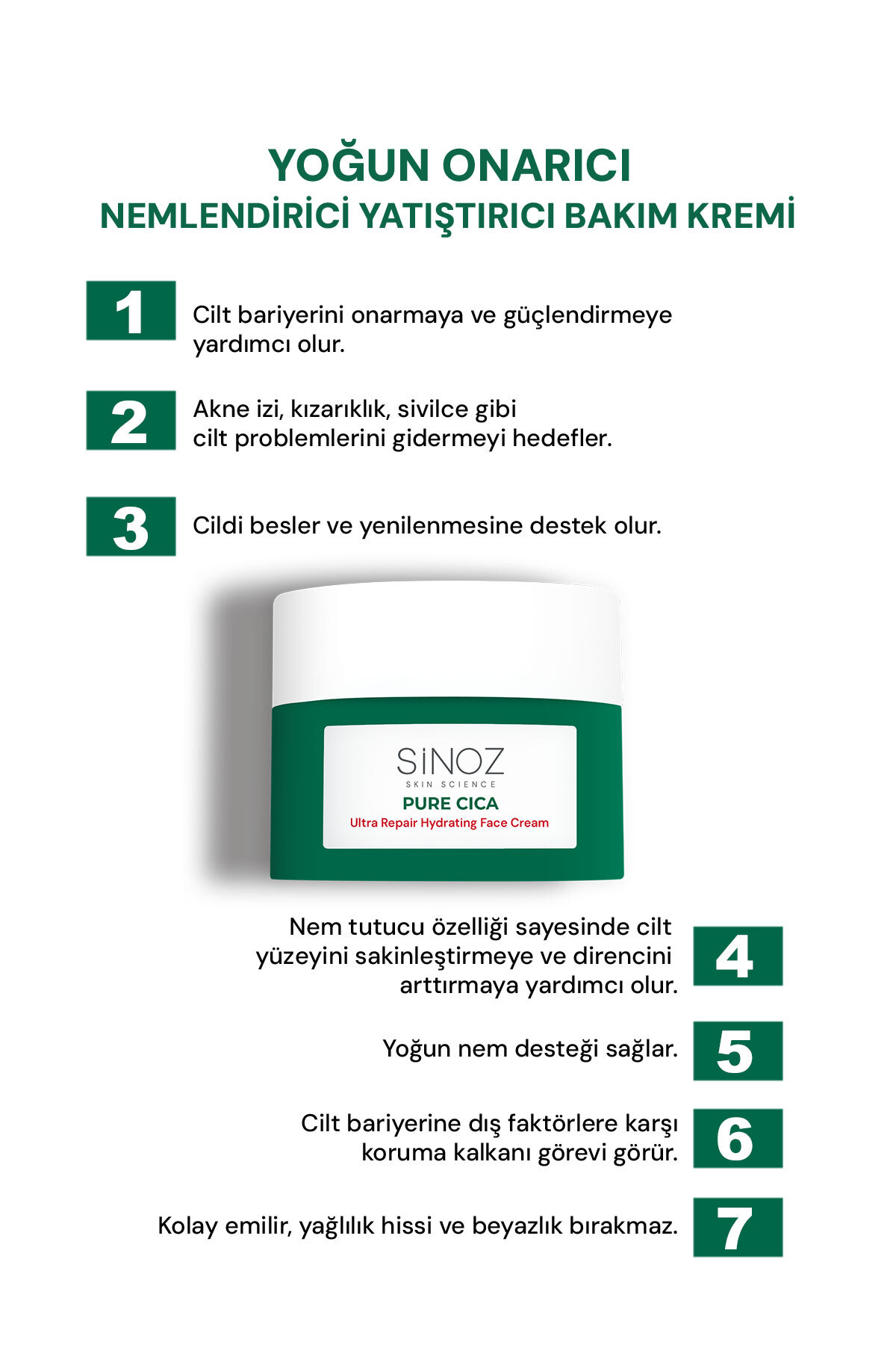 SİNOZ Pure Cica Ultra Onarıcı 2'li Bakım Seti - Görsel 2
