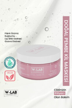 W-Lab Kozmetik Arındırıcı Antioksidan Pembe Kil Maskesi 250 ml