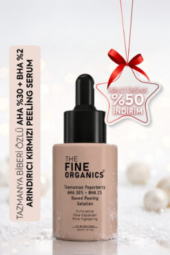 THE FINE ORGANICS Tazmanya Biberi Özlü AHA %30 + BHA %2 Cilt Tonu Eşitleyici ve Arındırıcı Kırmızı Peeling Serum