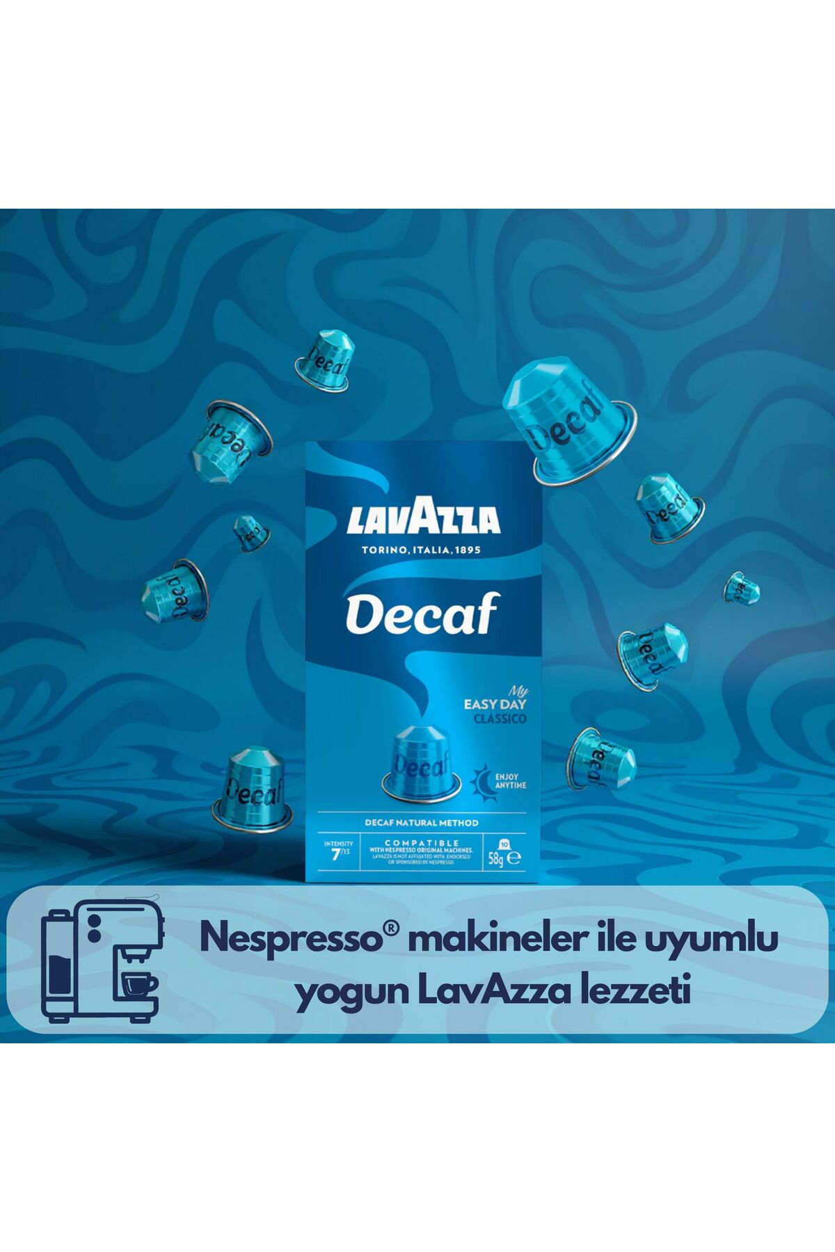 LavAzza Decaf 10'lu Paket | Nespresso Uyumlu Kapsül Kahve | Kafeinsiz kahve - Görsel 3