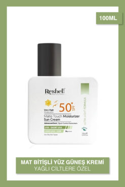 Reshell Yağlı Ciltlere Özel Mat Bitişli Yüz Güneş Kremi Spf 50