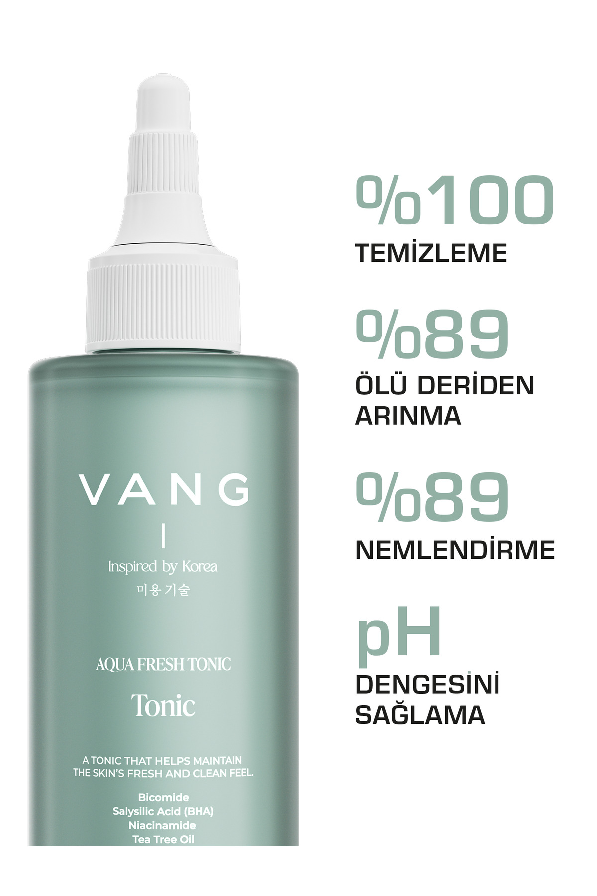 VANG Yağlı ve Sivilceli Karma Ciltler İçin Tonik | Niacinamide & BHA (Salicylic Acid) 200 ml - Görsel 3