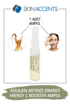 Skin Accents Kolajen Arttırıcı Onarıcı Ampul Energy C Booster Cilt Serumu 1 Adet Alman Dermaroller Dermapen Serum